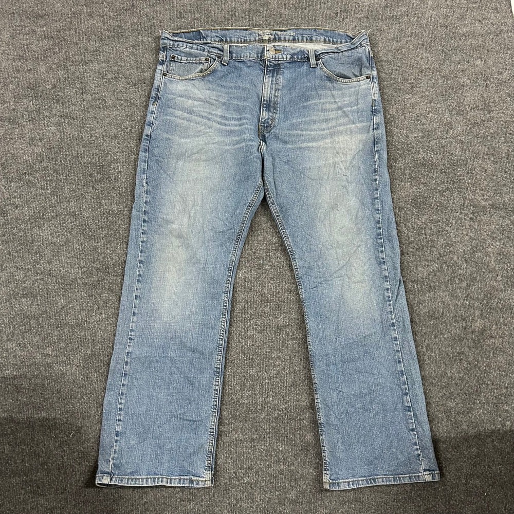 Signature Levi Strauss Jeans Mens Size 40 Blue Bootcut Stretch Light Wash Denim